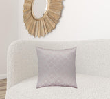 Light Pink Silver  Patterned Throw Pillow