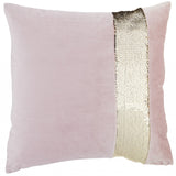 Light Pink Throw Pillow With Sequin Stripe