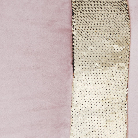 Light Pink Throw Pillow With Sequin Stripe