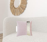 Light Pink Throw Pillow With Sequin Stripe