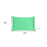 Green Dreamy Set Of 2 Silky Satin Standard Pillowcases