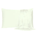 Ivory Dreamy Set Of 2 Silky Satin Queen Pillowcases