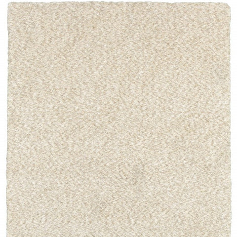 10’ X 13’ Modern Shag Ivory Indoor Area Rug