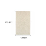 10’ X 13’ Modern Shag Ivory Indoor Area Rug