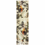 5’ X 7’ Abstract Weathered Beige And Gray Indoor Area Rug