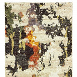 5’ X 7’ Abstract Weathered Beige And Gray Indoor Area Rug