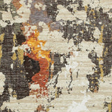 5’ X 7’ Abstract Weathered Beige And Gray Indoor Area Rug
