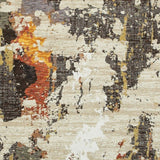 5’ X 7’ Abstract Weathered Beige And Gray Indoor Area Rug