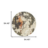 5’ X 7’ Abstract Weathered Beige And Gray Indoor Area Rug