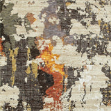5’ X 7’ Abstract Weathered Beige And Gray Indoor Area Rug