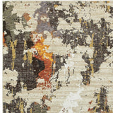5’ X 7’ Abstract Weathered Beige And Gray Indoor Area Rug