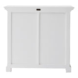 35" White Accent Cabinet With Two Drawers and Baskets