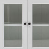 Modern Farm White Glass Door Buffet Server