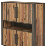 Modern Rustic Double Decker Accent Cabinet