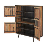 Modern Rustic Double Decker Accent Cabinet