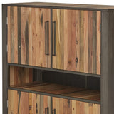 Modern Rustic Double Decker Accent Cabinet