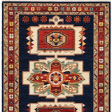 9' X 12' Blue Red Machine Woven Medallions Indoor Area Rug