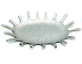 Silver Hammered Splash Design Serving Tray