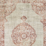 8’X11’ Ivory And Pink Medallion Area Rug