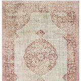 8’X11’ Ivory And Pink Medallion Area Rug