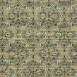 7’X10’ Ivory And Blue Geometric Area Rug