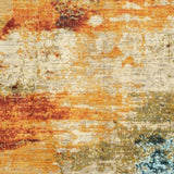 8’X11’ Blue And Red Distressed Area Rug