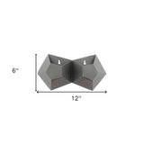 Double Pentagonal Iron Wall Vase