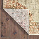 8’X11’ Ivory And Pink Medallion Area Rug