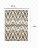 8’X11’ Ivory And Gray Abstract Strokes Area Rug