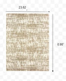 7’X10’ Ivory And Gray Abstract Strokes Area Rug