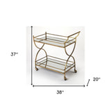 Antique Gold Bar Cart