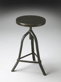 " Black Iron Backless Adjustable Height Bar Chair