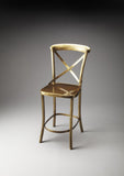 24" Gold Iron Bar Chair