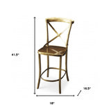 24" Gold Iron Bar Chair