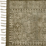 4’ X 6’ Putty Distressed Medallion Area Rug