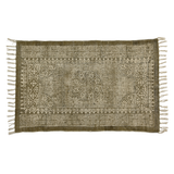 4’ X 6’ Putty Distressed Medallion Area Rug