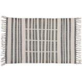 2' X 3' Gray And Cream Broken Stripes Scatter Rug