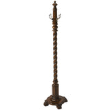 69" Brown Cherry Free Standing Four Hook Coat Rack