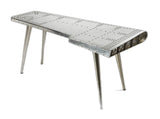 68" Silver Metal Writing Desk