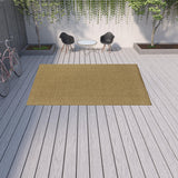 2' X 4' Tan Indoor Outdoor Area Rug