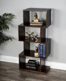 48" Dark Brown Wood Stacking Cubes Vertical Etagere Unit