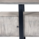 Raitis Gray Wood & Metal Sideboard