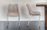 Stich Gray Faux Leather Side or Dining Chairs Set of 2 Chairs