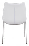 Stich White Faux Leather Side or Dining Chairs Set of 2 Chairs