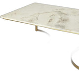 Metal And Marble Coffee Table