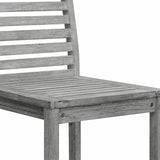 49" Gray Indoor Outdoor Bar Height Chair With Footrest