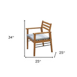 Light Wood Dining Chair With Metal Supports