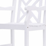 White Patio Armchair With Diagonal Design