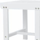 White Outdoor Wooden Side Table