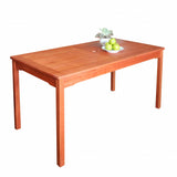 Sienna Brown Dining Table With Straight Legs